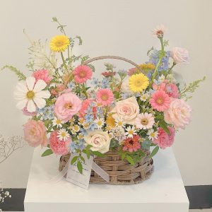 Sunny Garden Flower Basket